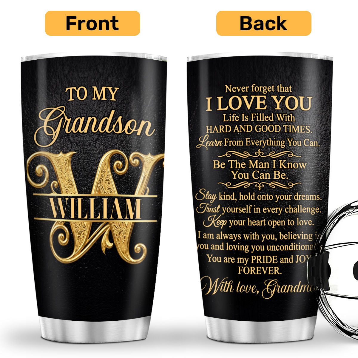 Never Forget That I Love You - Personalized Stainless Steel Tumbler