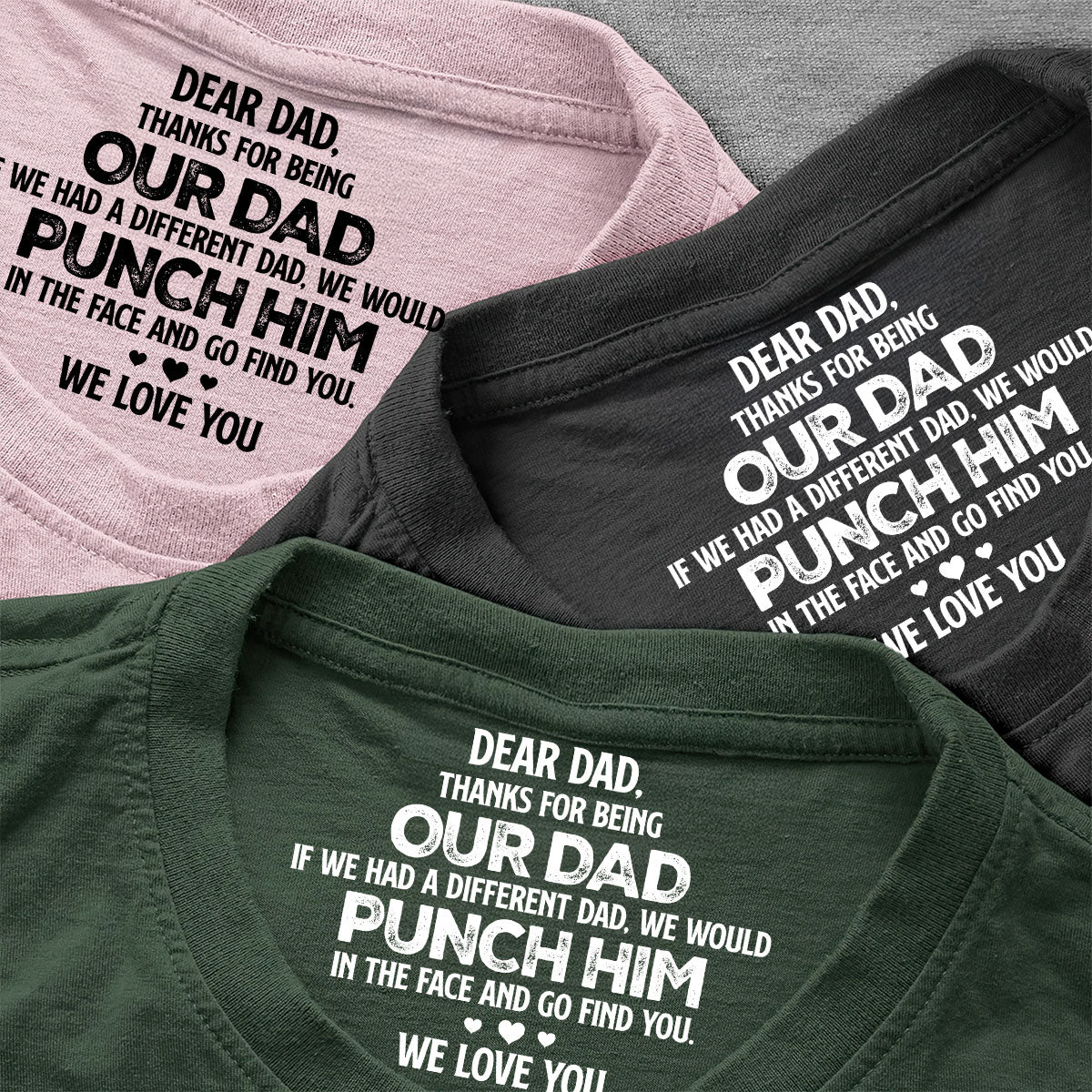 Dad The Man The Myth The Legend - Personalized Shirt With Design Inner Neck And Front