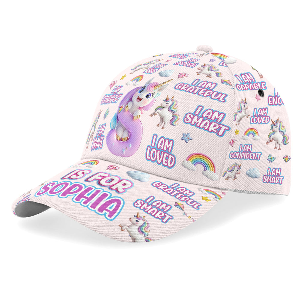 Unicorn Affirmation Custom Alphabet - Personalized Kid Classic Cap