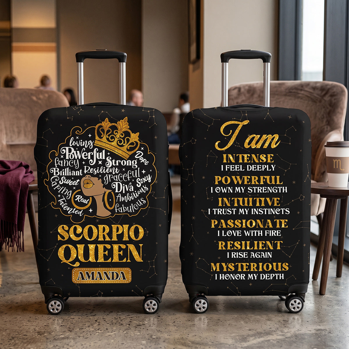 Zodiac Queen - Personalized Luggage Cover