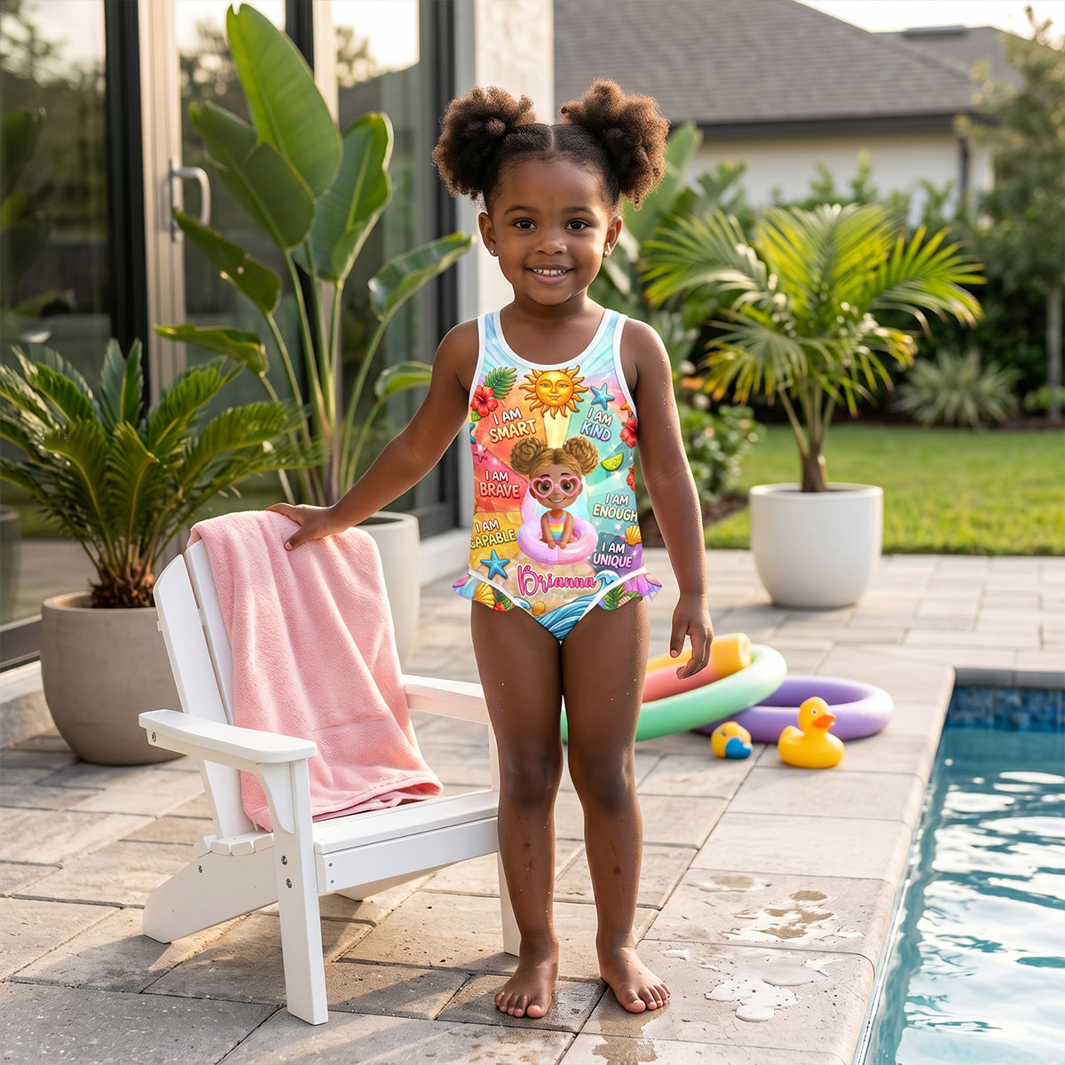 I Am Smart - Personalized One-Piece Swimsuit