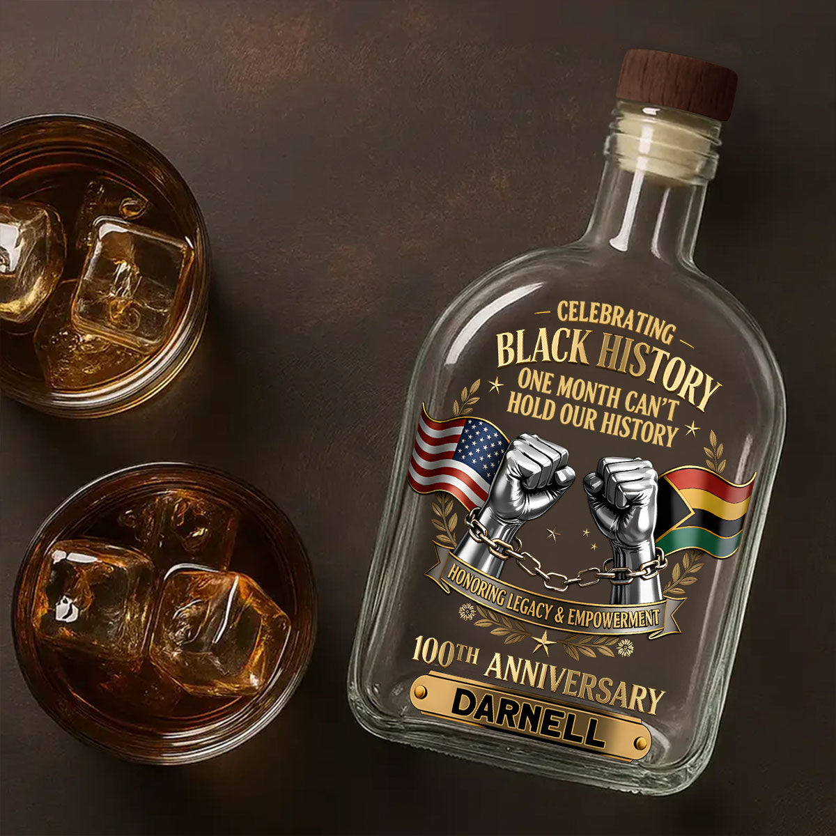 Black History Month - Personalized Whiskey Bottle