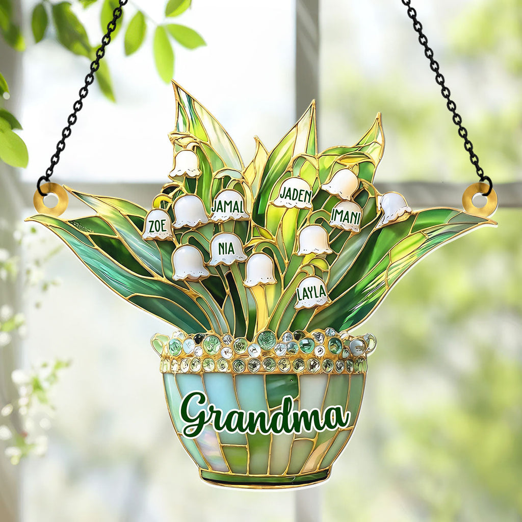 Blooming With Grandma’s Love - Personalized Acrylic Suncatcher