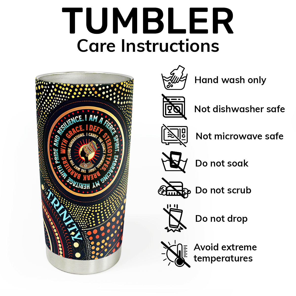 Mantra - Personalized Stainless Steel Tumbler