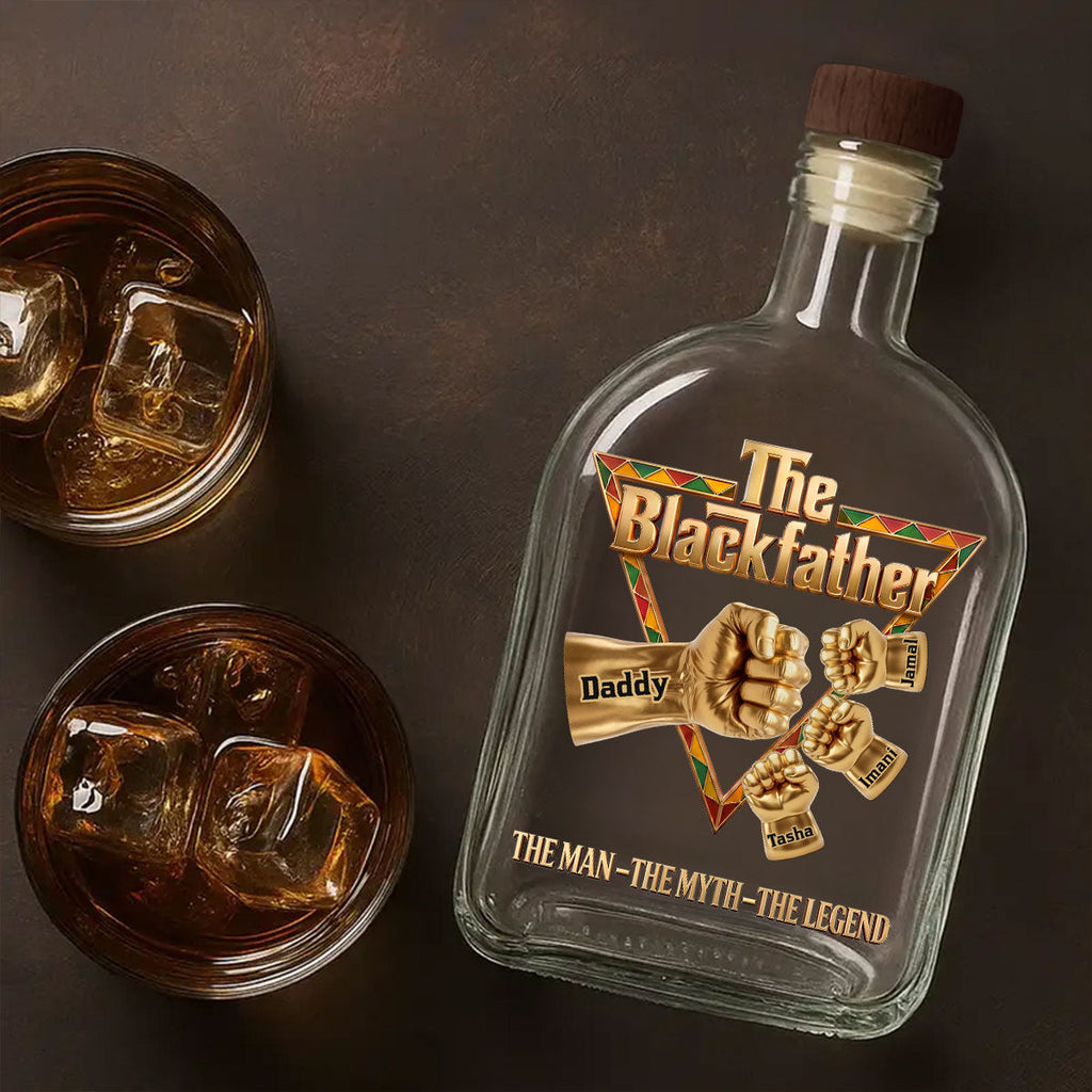 The Black Father - Personalized Whiskey Bottle