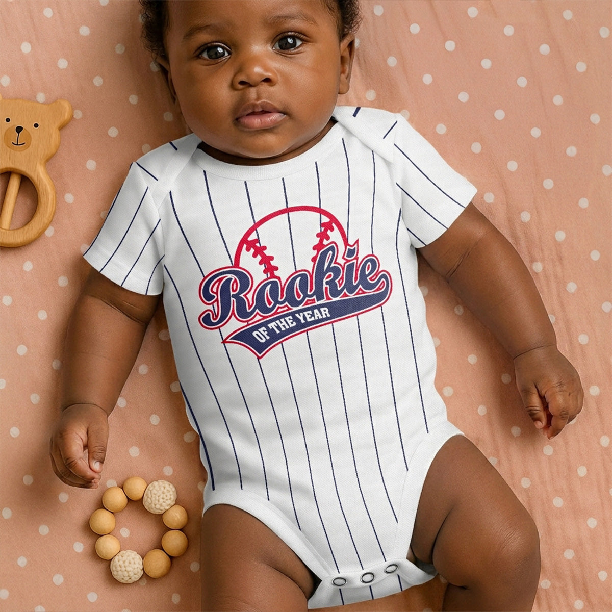 Rookie of The Year - Personalized All Over Print Onesie