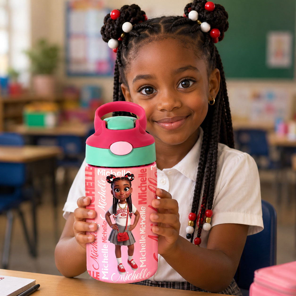 I Am - Personalized Kid Water Bottle