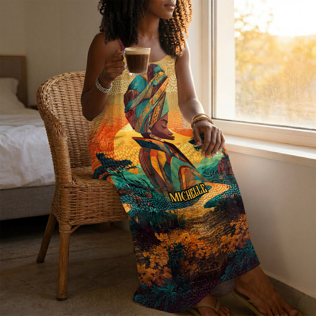 Heritage - Personalized Backless Cami Maxi Dress