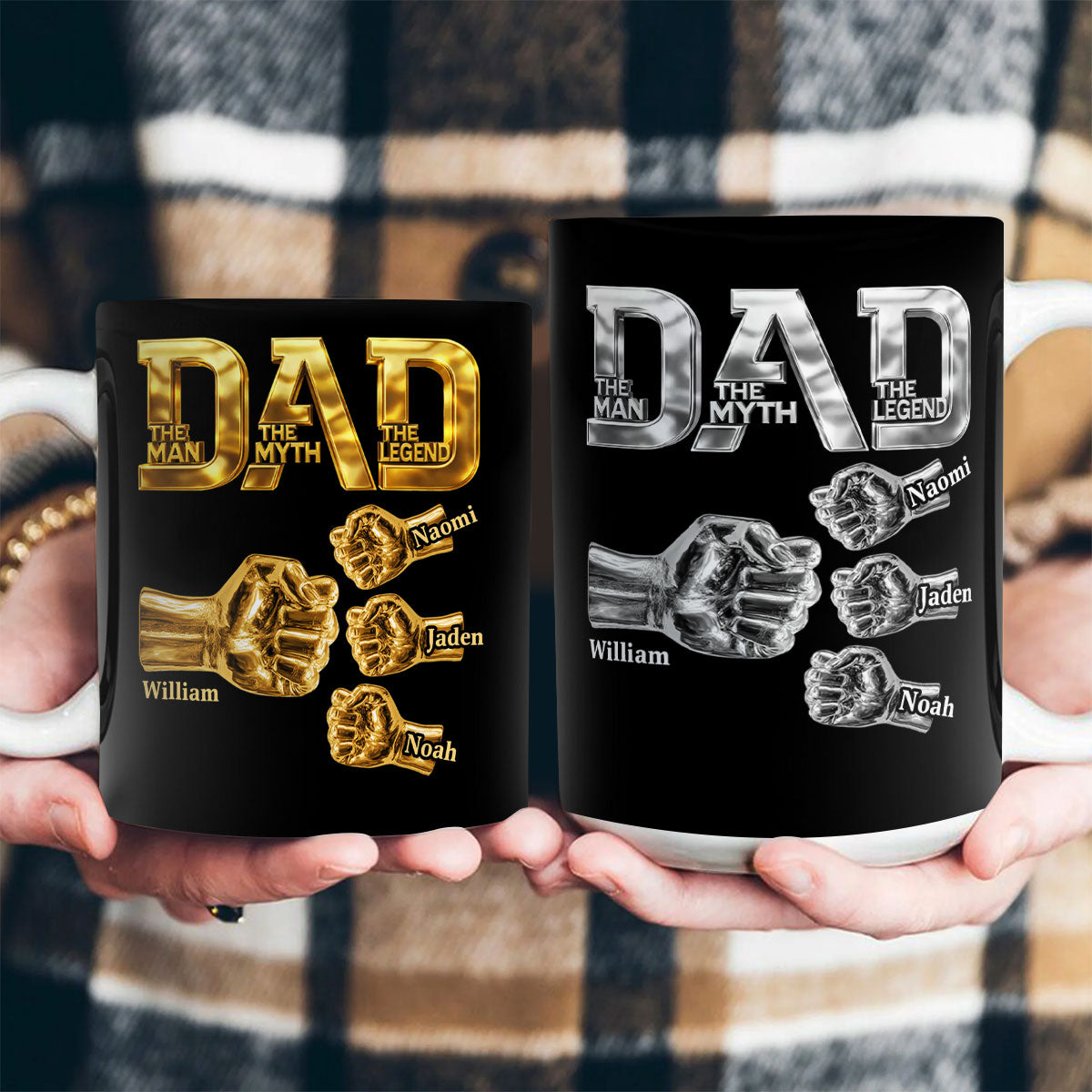 Dad The Man The Myth The Legend - Personalized Ceramic Coffee Mug