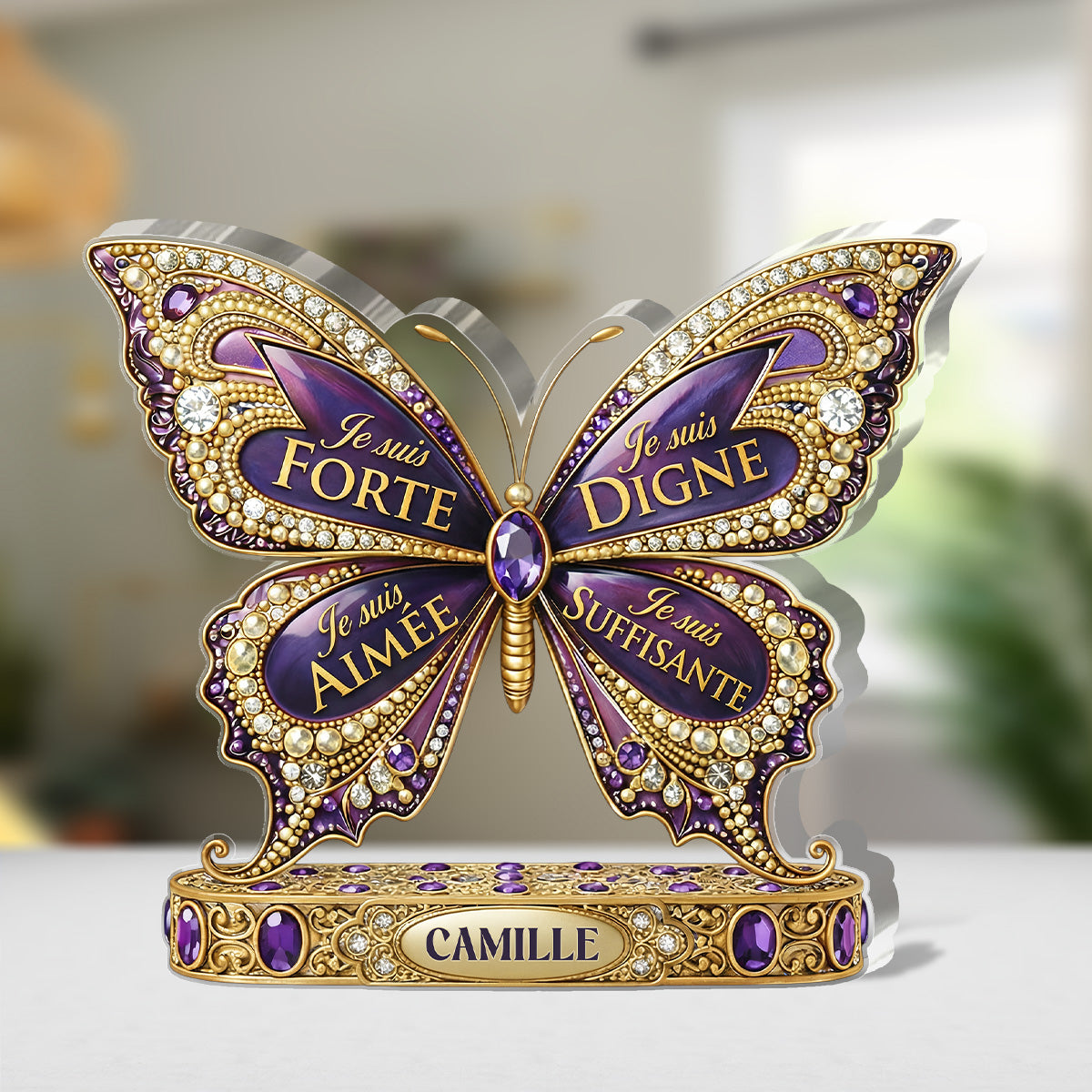 Je suis forte - Personalized Custom Shaped Acrylic Plaque