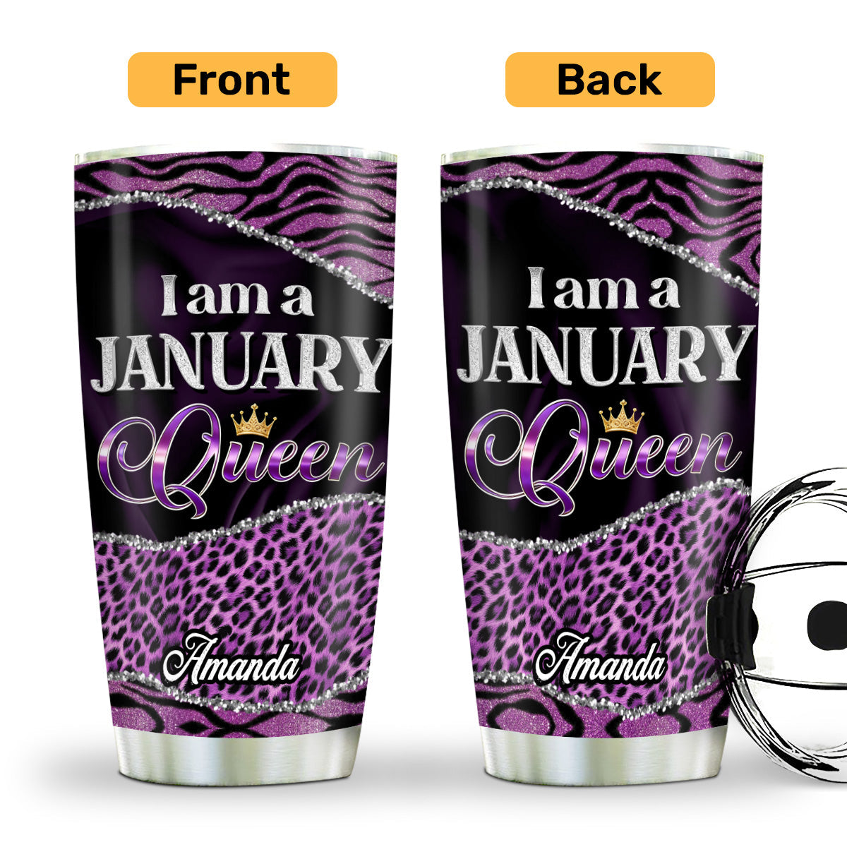 I Am A Queen - Personalized Stainless Steel Tumbler