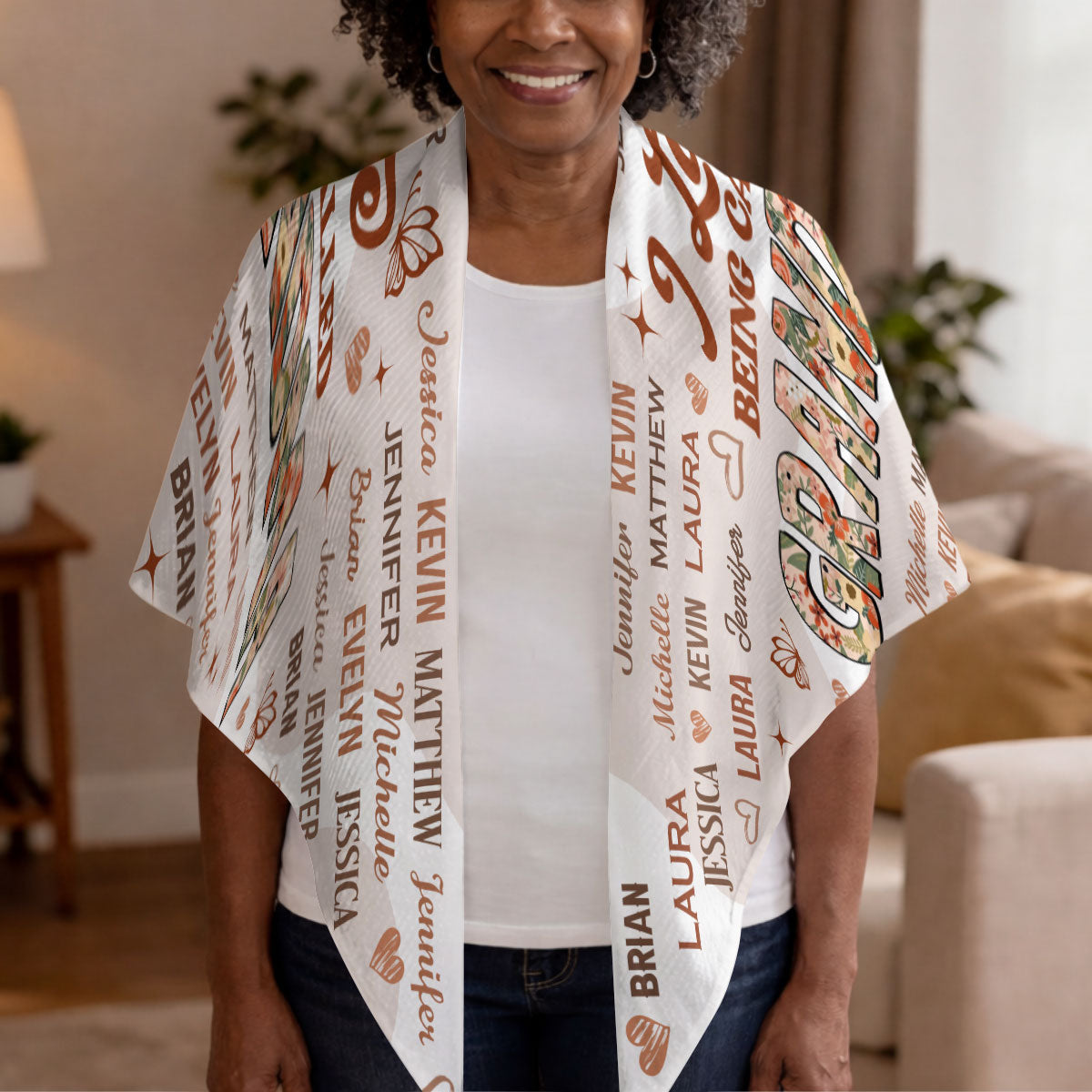 I Love Being Called Grandma - Personalized Shawl Wrap