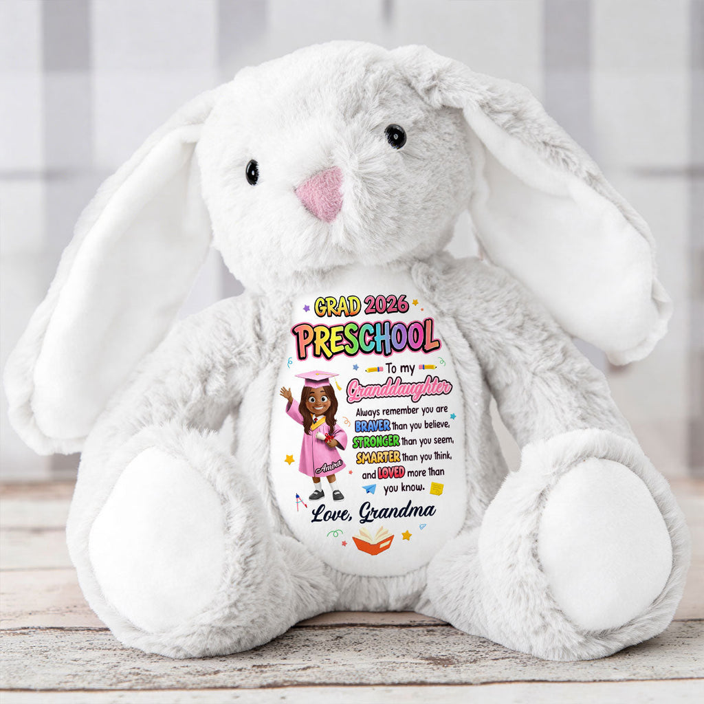 Preschool Kindergarten Graduation - Personalized Stuffed Bunny