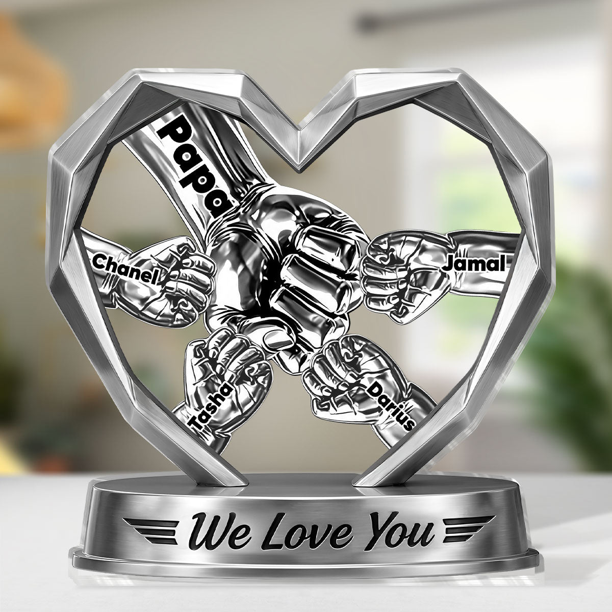 We Love You - Personalized Custom Shaped Acrylic Plaque