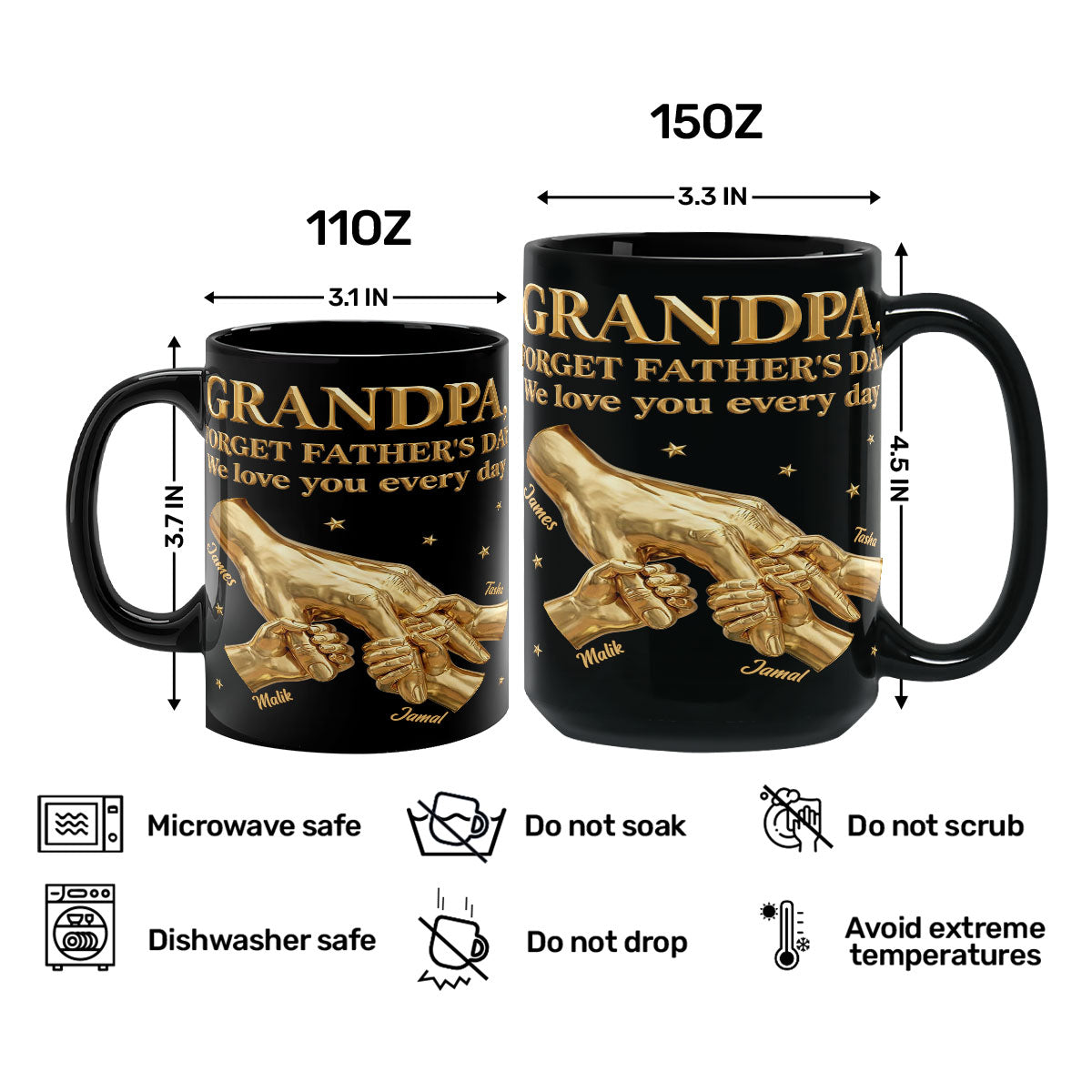 We Love You  - Personalized Ceramic Coffee Mug