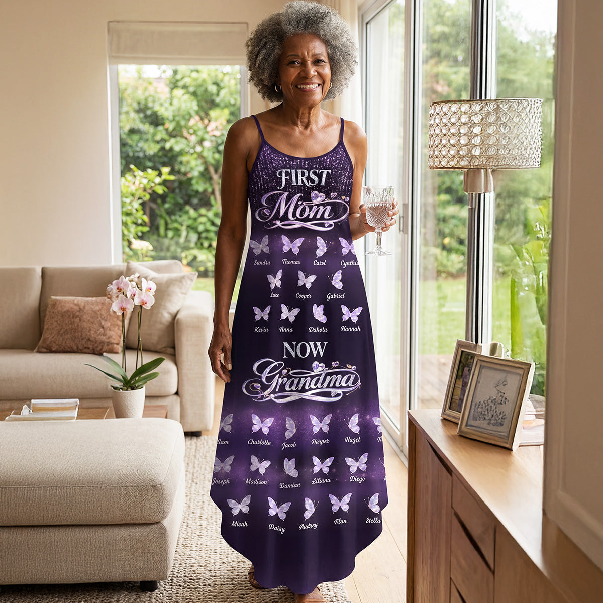 First Mom Now Grandma - Personalized Maxi Dress