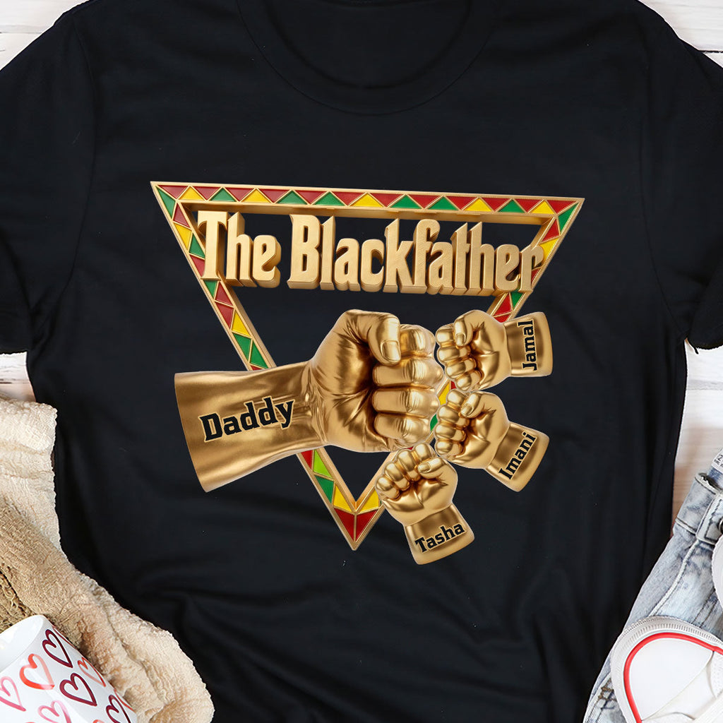 The Black Father - Personalized 2D Unisex T-shirt