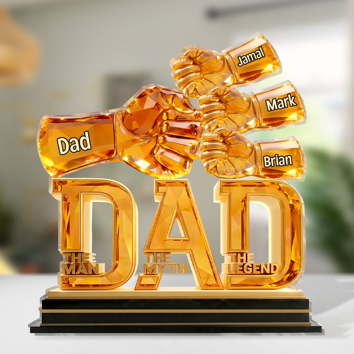 Dad The Man The Myth The Legend - Personalized Custom Shaped Acrylic Plaque
