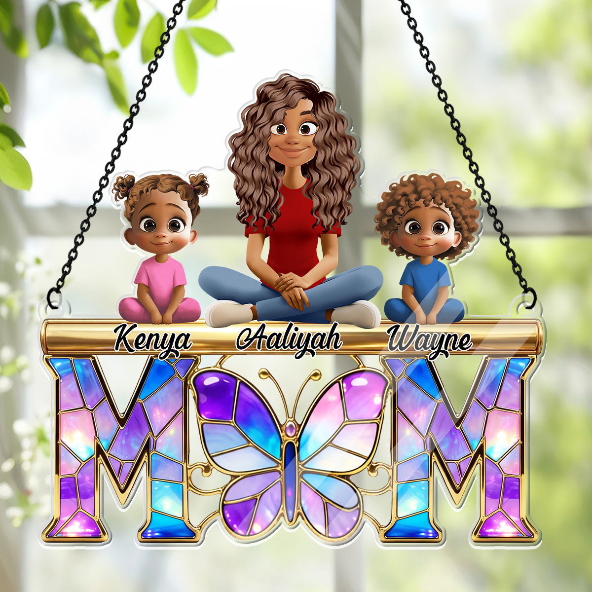 Butterfly Mom - Personalized Acrylic Suncatcher