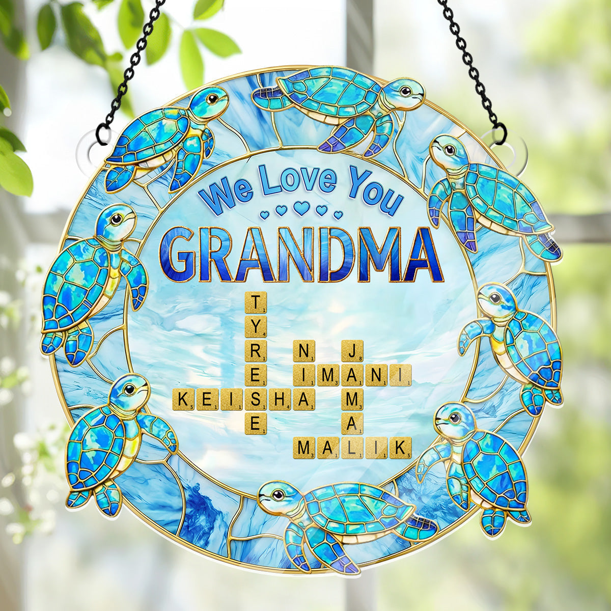 We Love You  - Personalized Acrylic Suncatcher