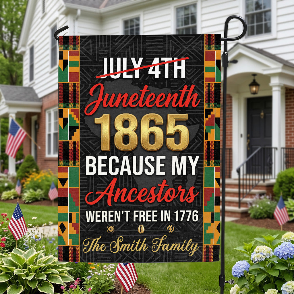 Juneteeth 1865 Black Empowerment  - Personalized Garden Flag