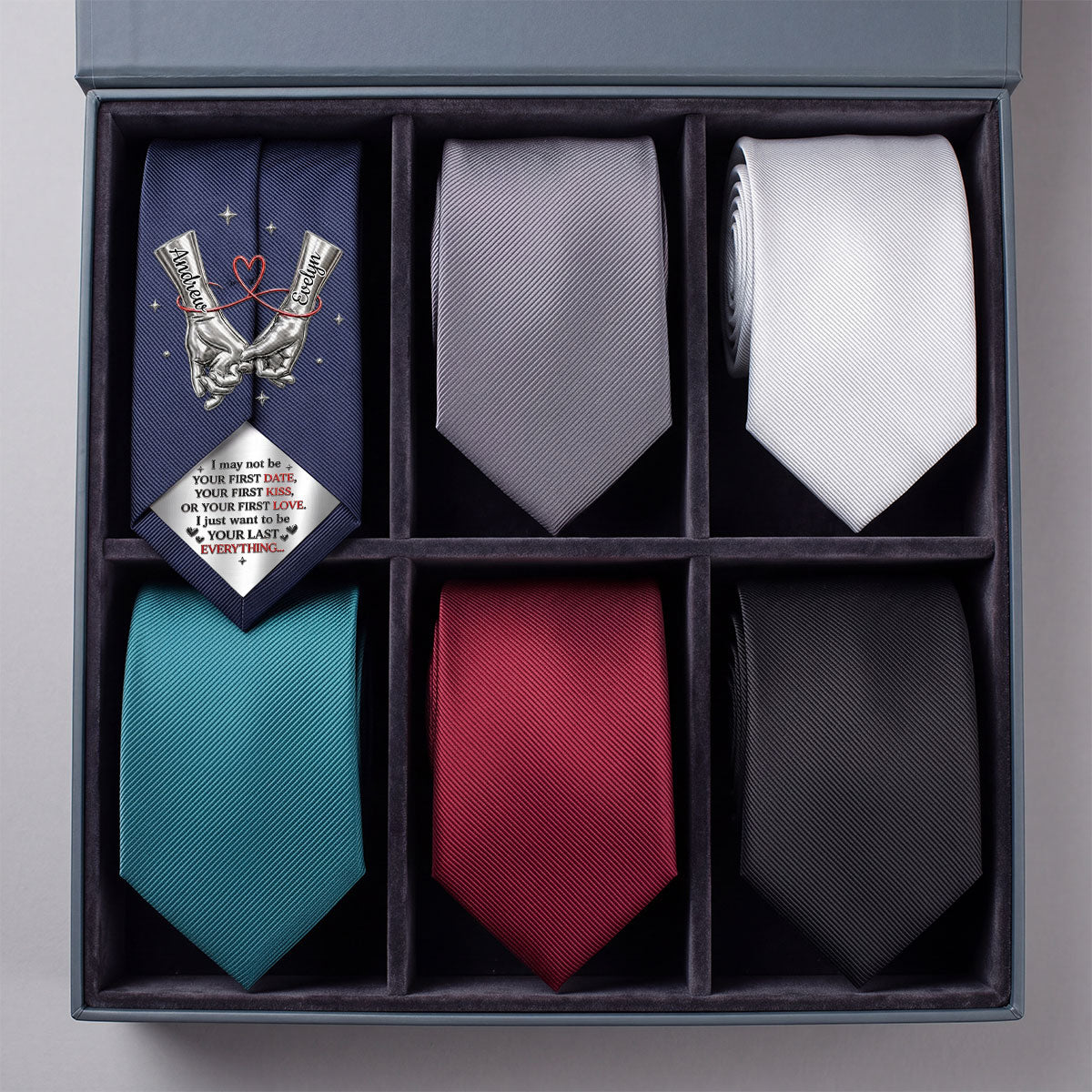 To Be Your Last Everything Silver Theme - Personalized Men Tie