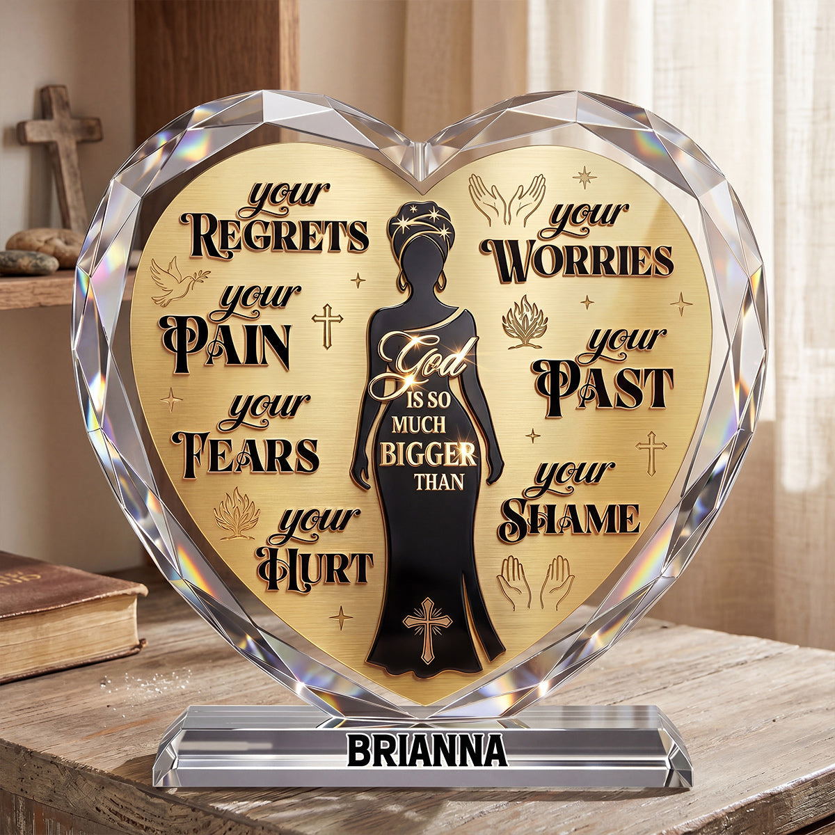 God Is So Much Bigger Than - Personalized Custom Shaped Acrylic Plaque