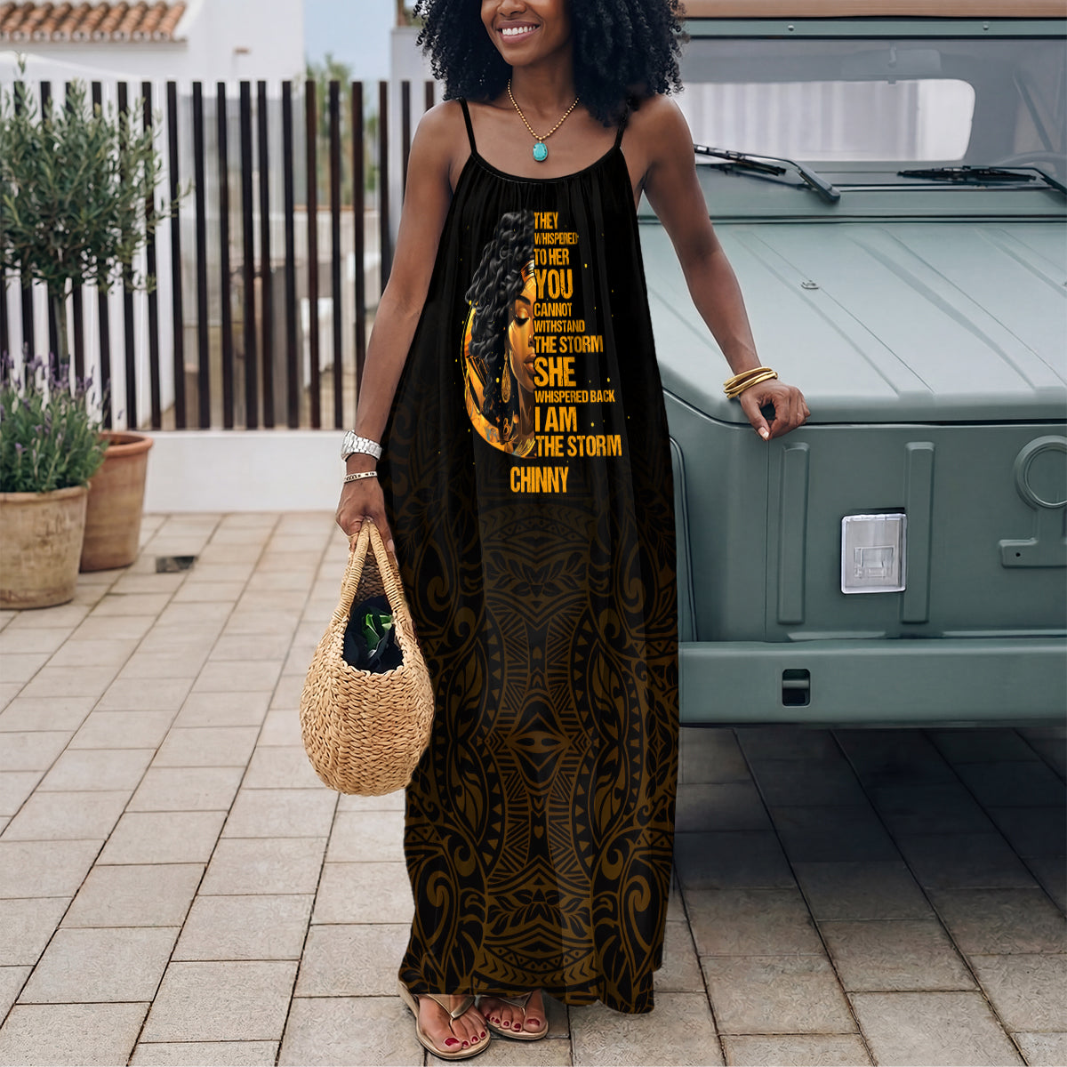 I Am The Storm - Personalized Backless Cami Maxi Dress