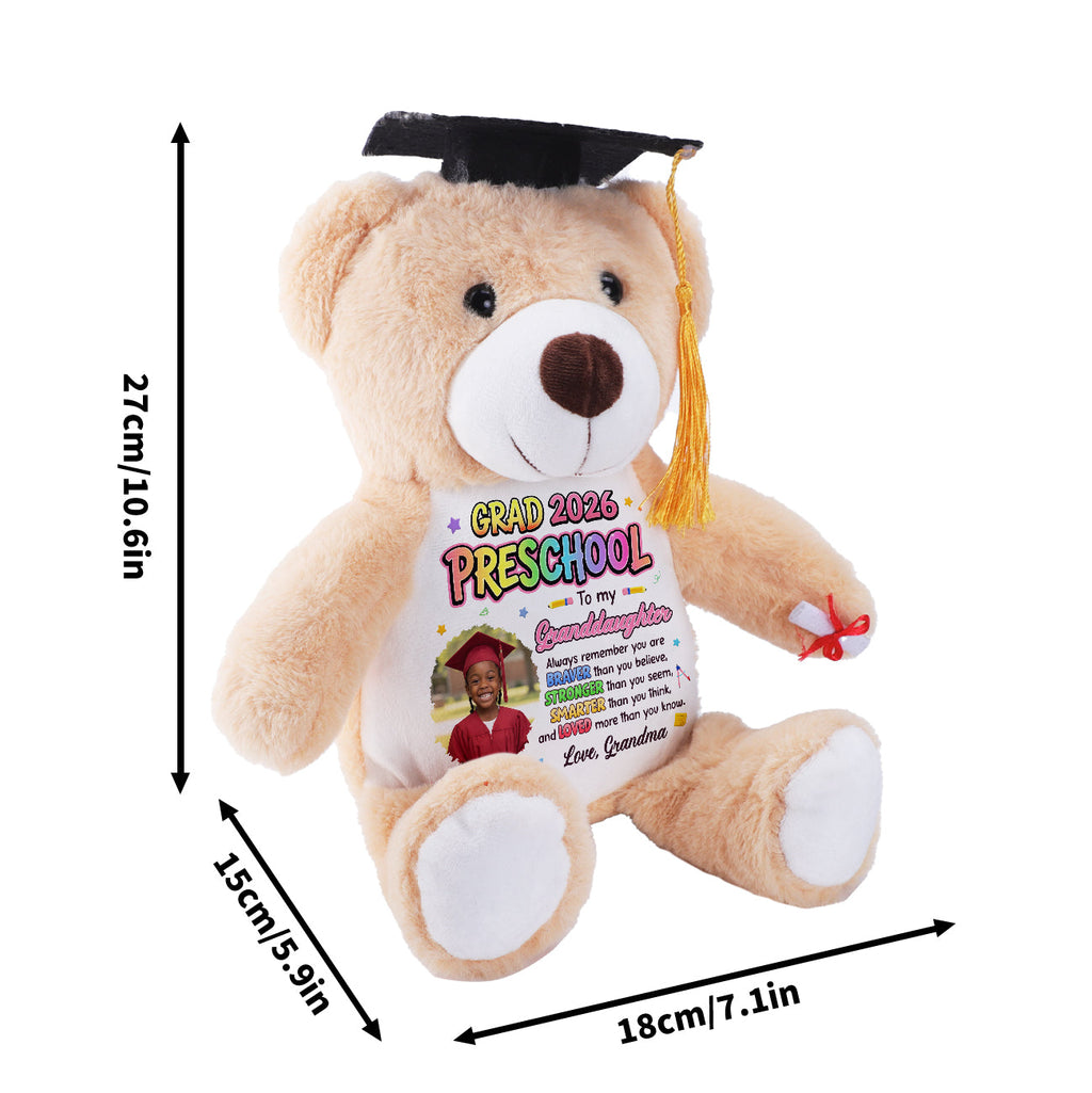 Preschool Kindergarten Graduation Upload Photo - Personalized Graduation Teddy Bear