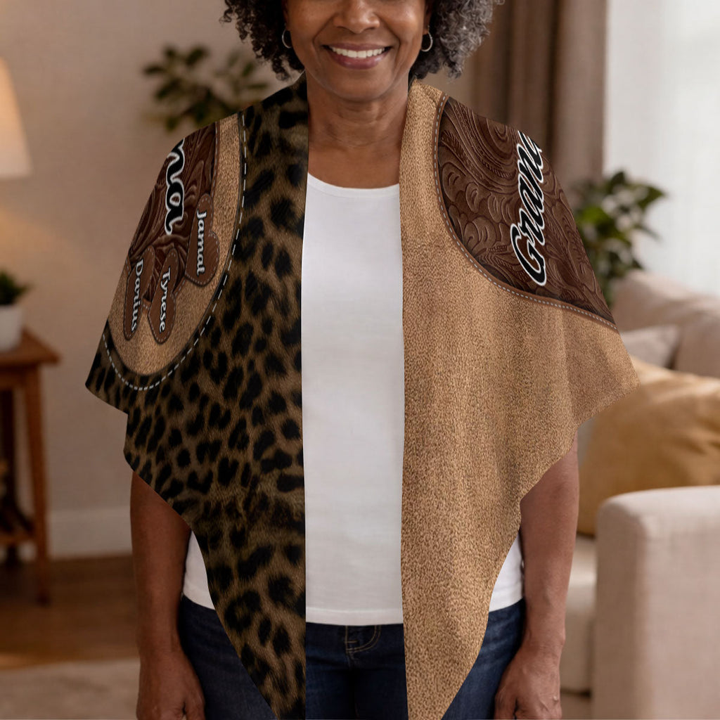Grandma's Heart - Personalized Shawl Wrap