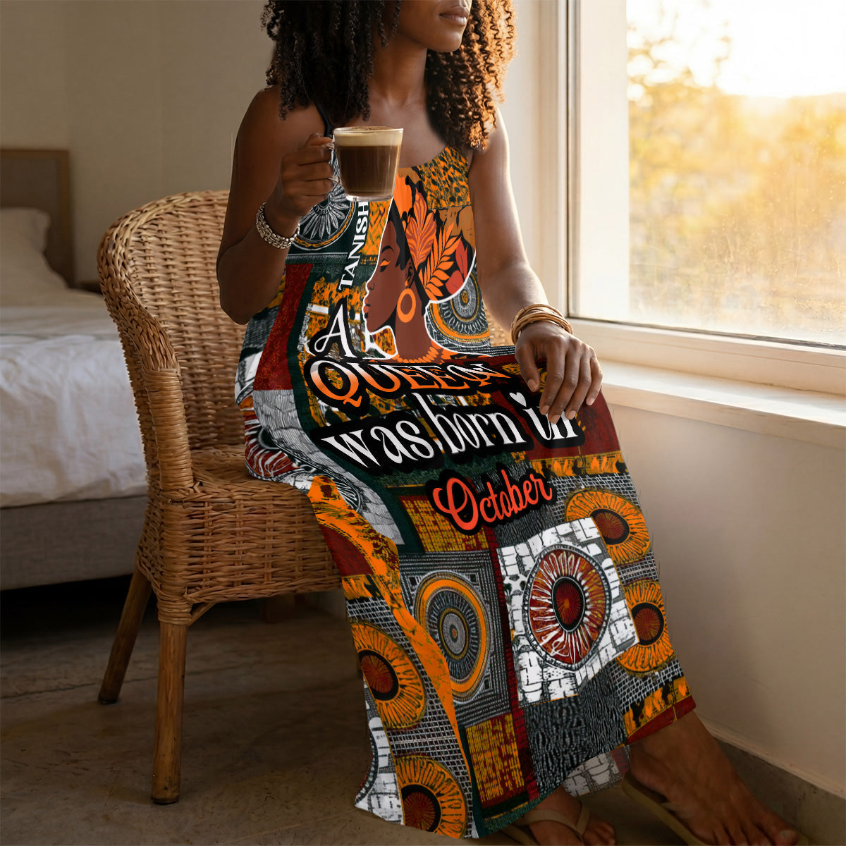 A Beautiful Queen - Personalized Backless Cami Maxi Dress