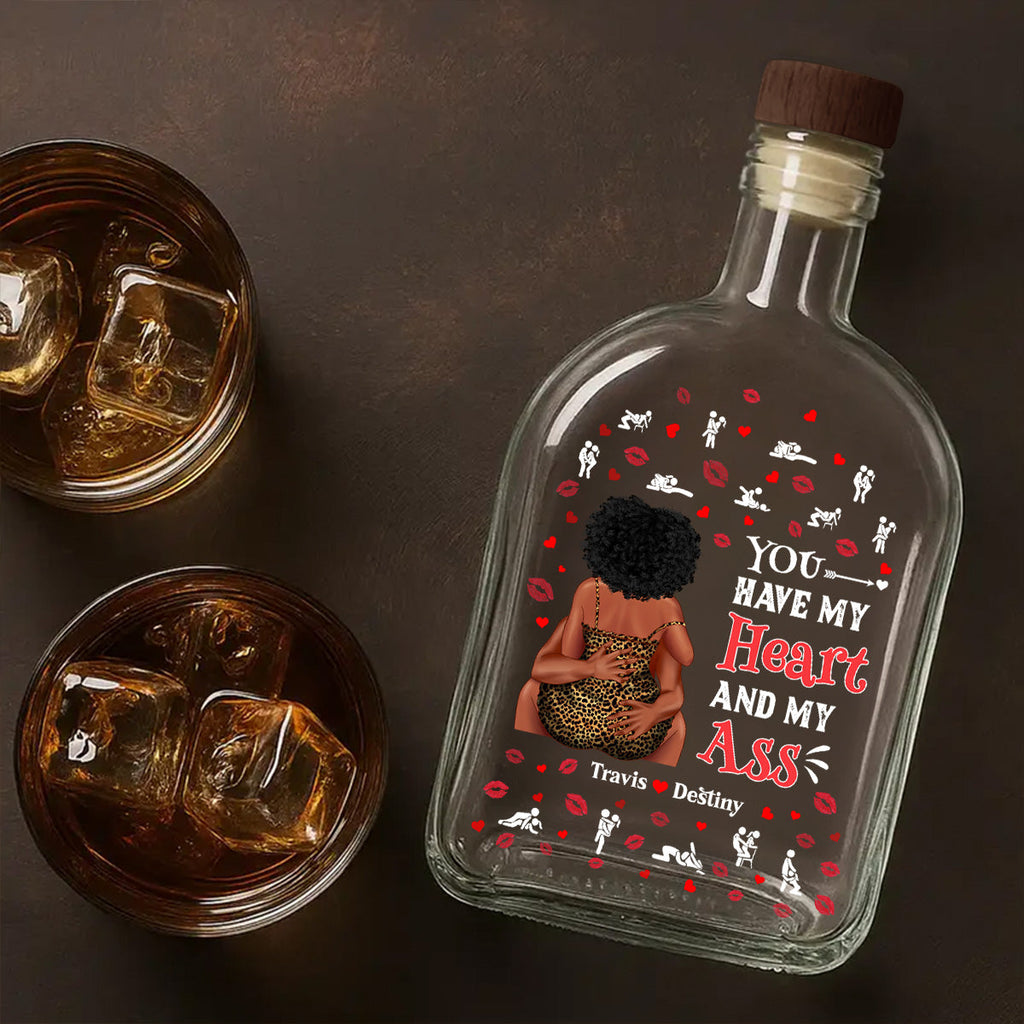 You Have My Heart And My Love - Personalized Whiskey Bottle