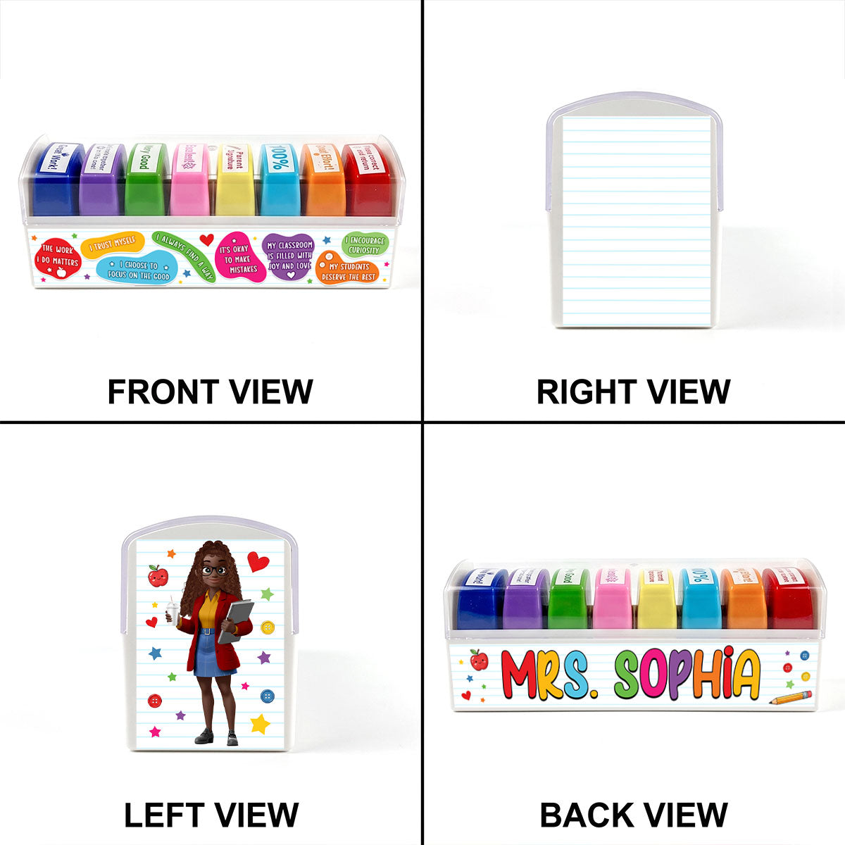 Teacher's Affirmations - Personalized Teacher's Stamp Set