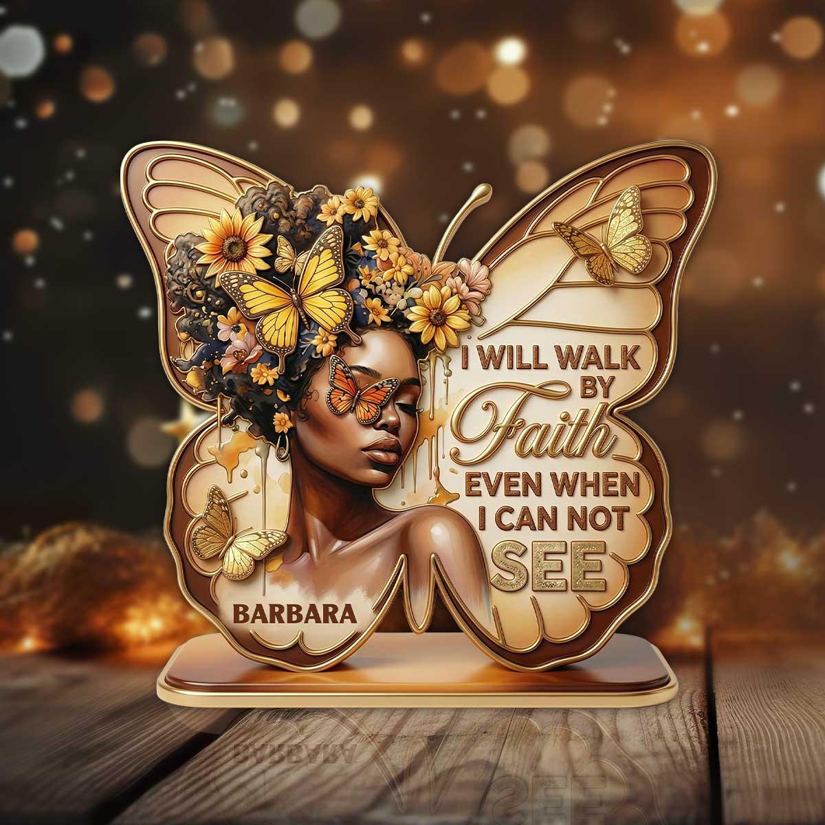 I Will Walk By Faith Even When I Cannot See - Personalized Custom Shaped Acrylic Plaque