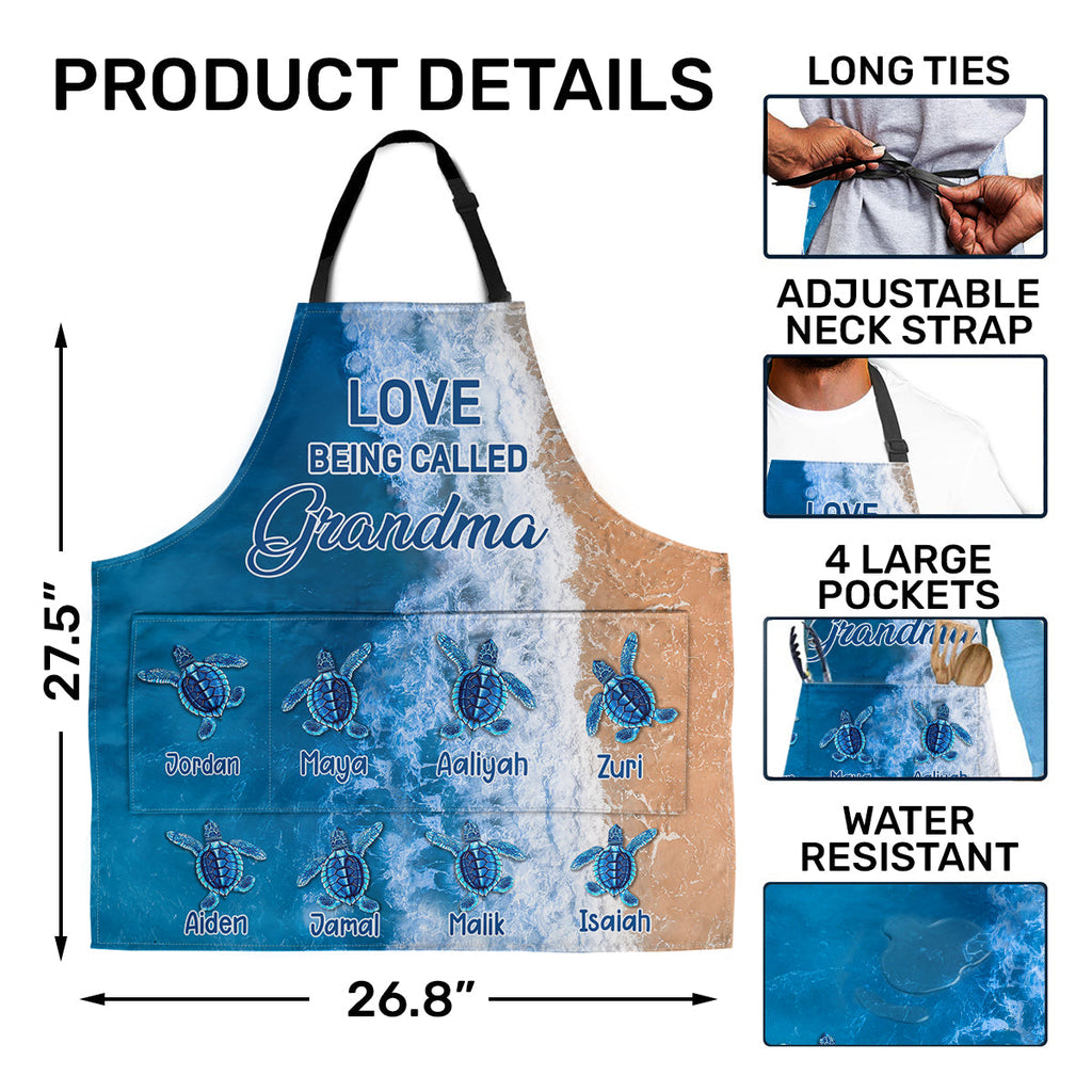 Love Being Called Grandma - Personalized Apron With Pocket