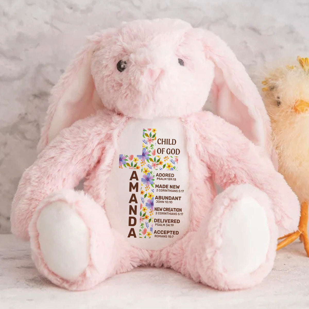 Child Of God - Personalized Stuffed Bunny