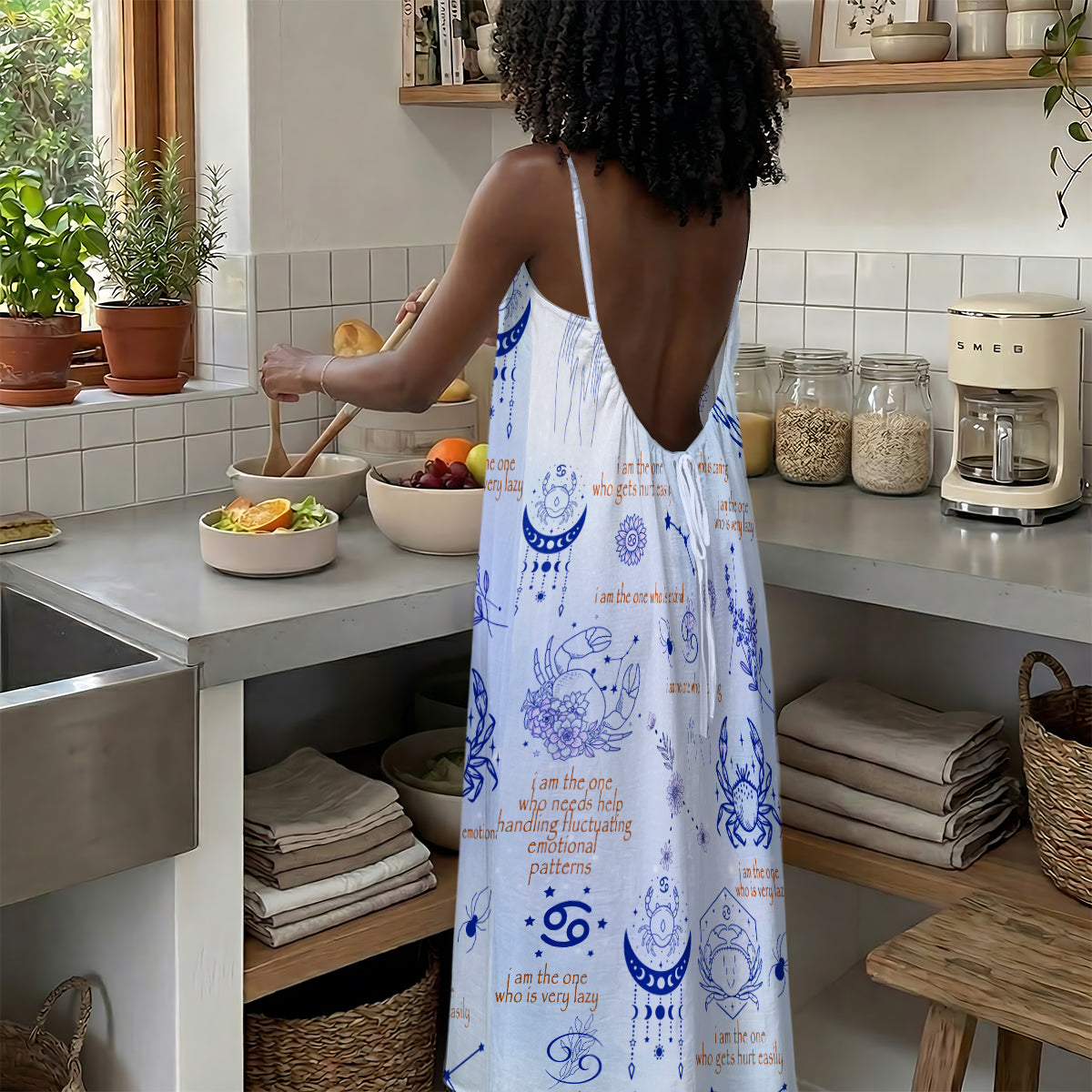 Zodiac Queen - Personalized Backless Cami Maxi Dress