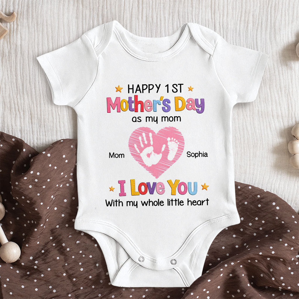 I Love You With My Whole Little Heart - Personalized Baby Onesie