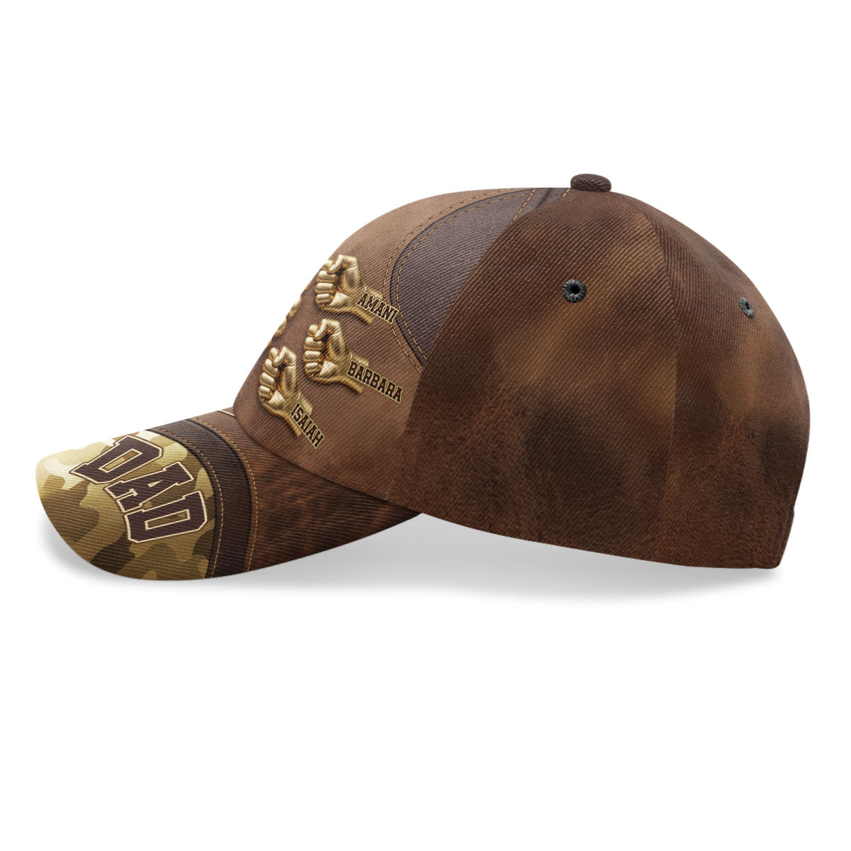 Dad/Mom Grandpa Kids Holding Hands - Personalized Classic Cap