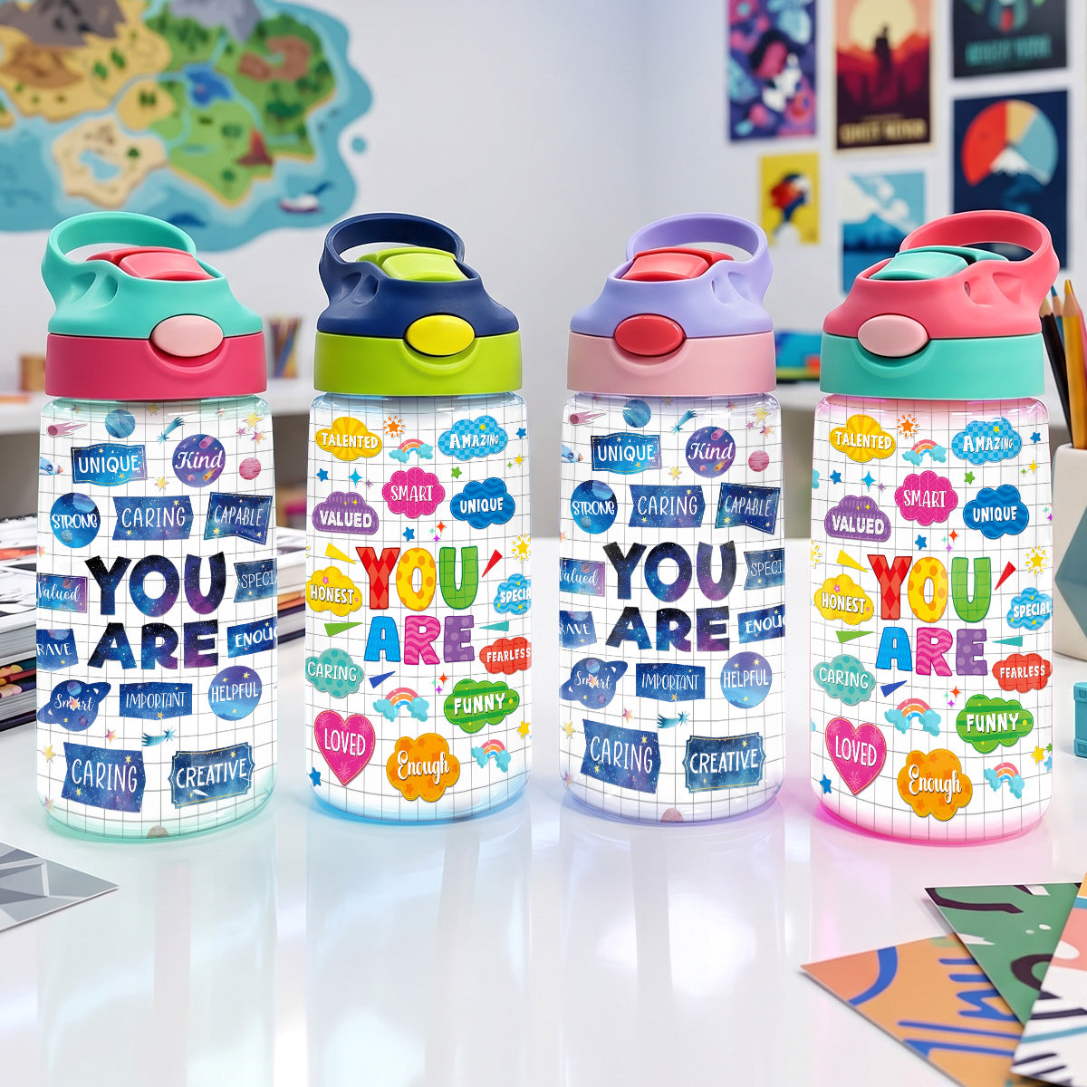 Affirmation Station - Personalized Kid Water Bottle