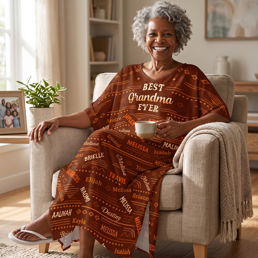 Best Grandma Ever - Personalized Kaftan Dress
