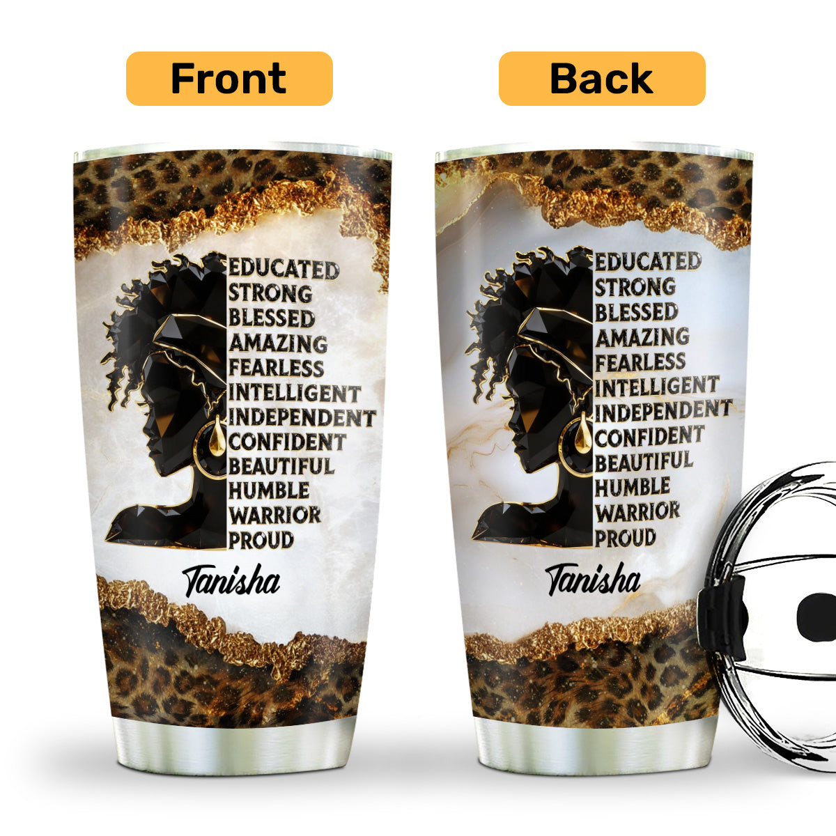 Black And Proud - Personalized Stainless Steel Tumbler