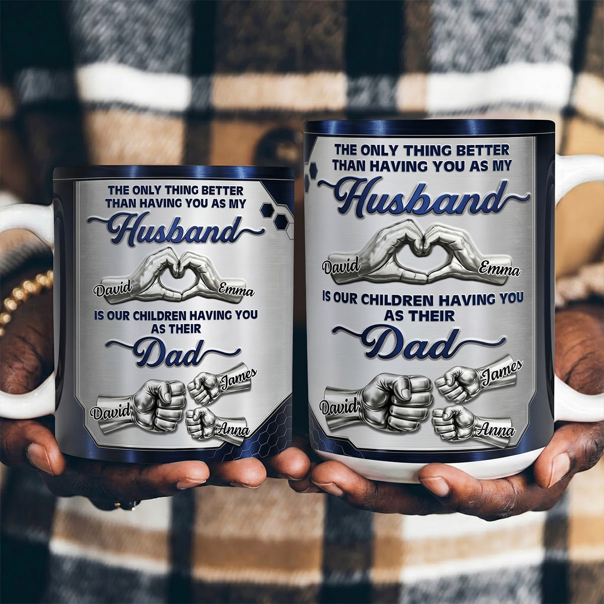 The Only Thing Having You As My Husband Family Hands Ver 1 - Personalized Ceramic Coffee Mug
