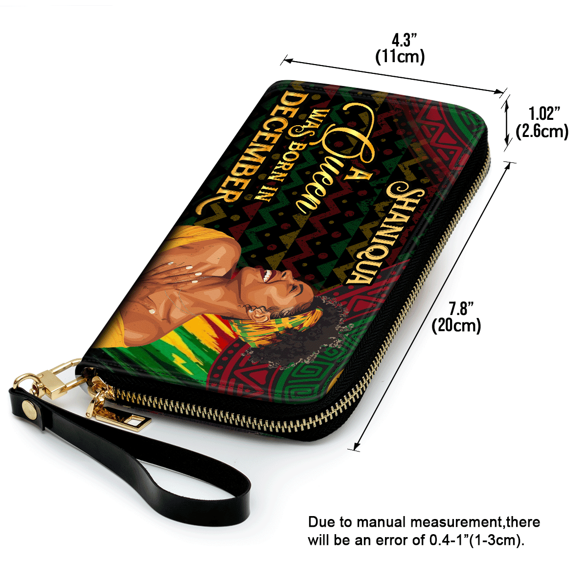 A Beautiful Black Queen - Personalized Clutch Purse