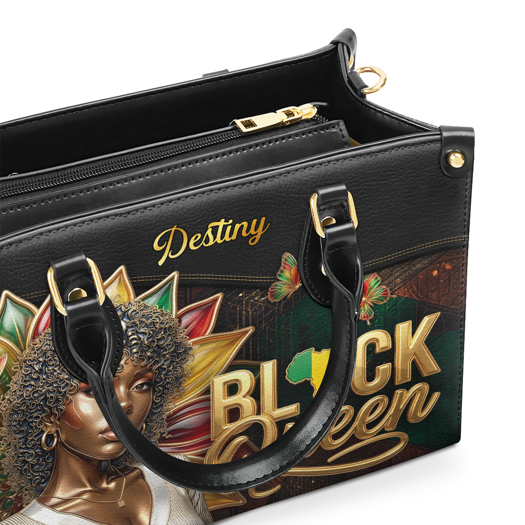Black Queen Juneteenth Edition - Personalized Leather Handbag