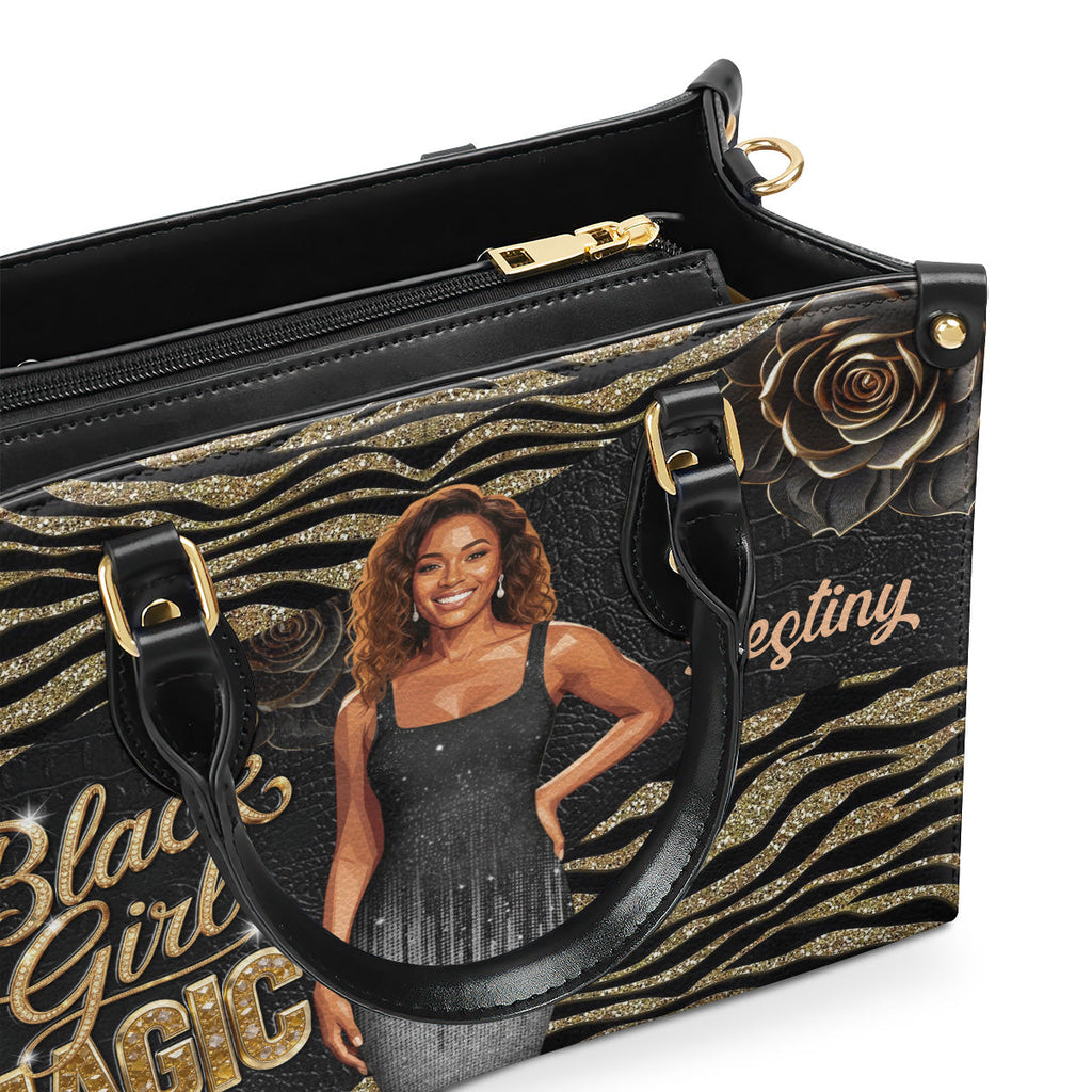 Black Girl Magic - Personalized Leather Handbag