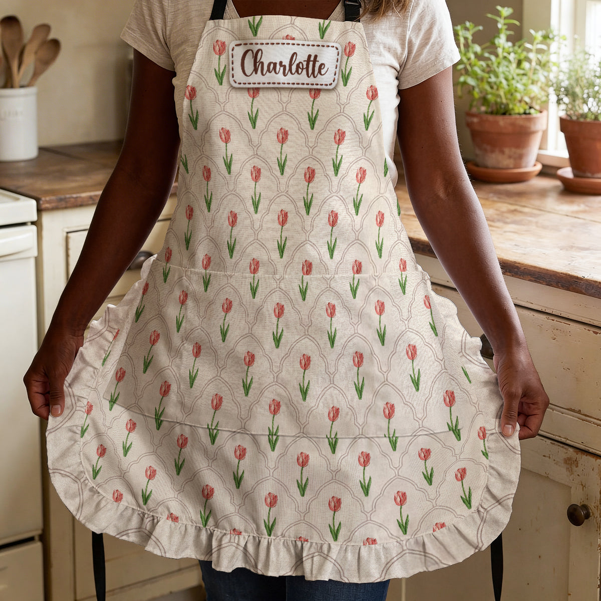 To My Daughter, Granddaughter - Personalized Ruffled Apron