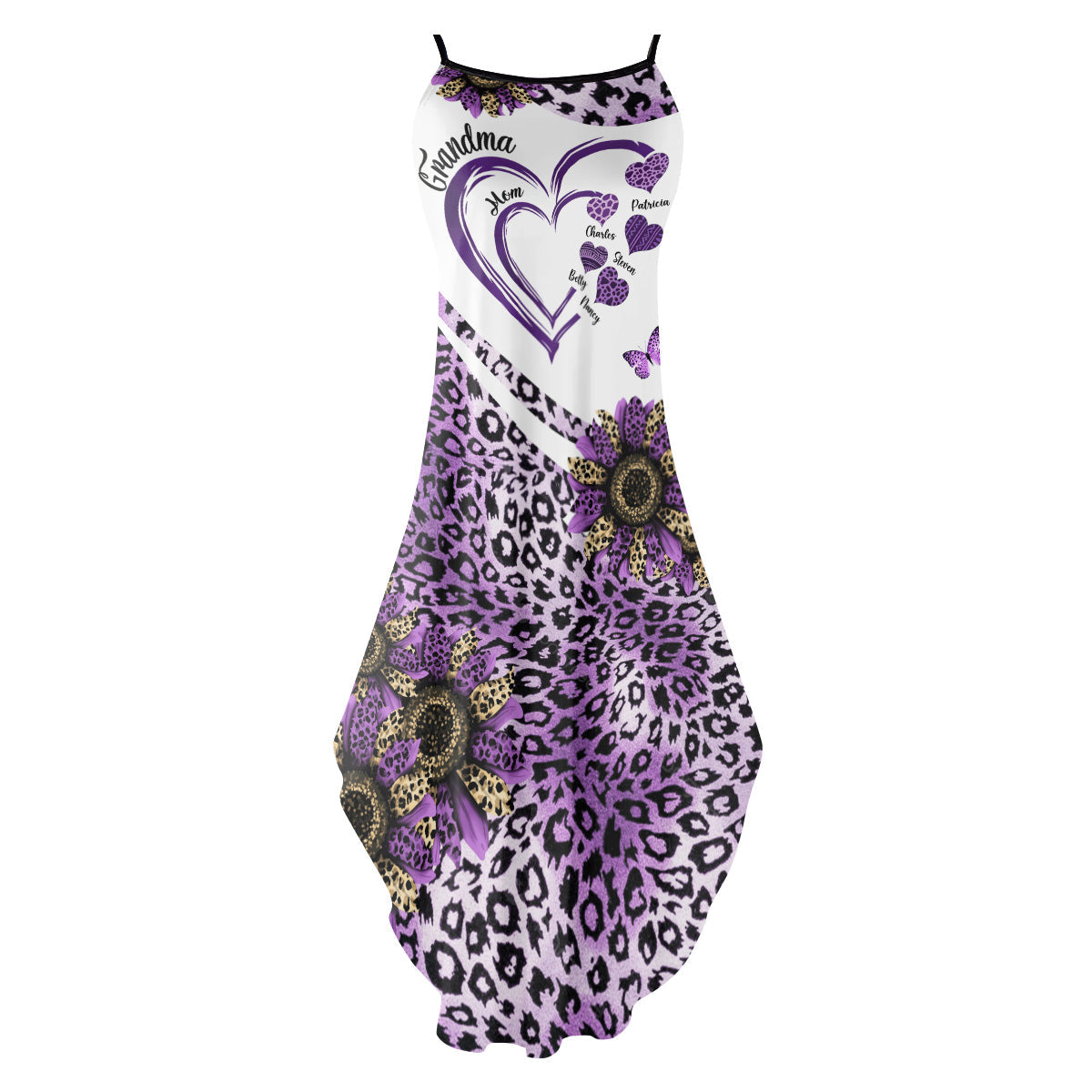 Heart In Heart Purple - Personalized Maxi Dress