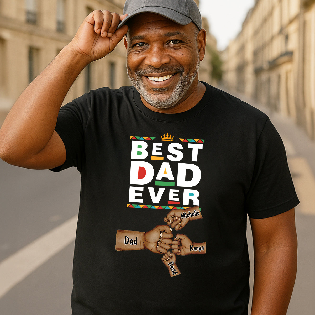 Dope Black Dad - Personalized 2D Unisex T-shirt