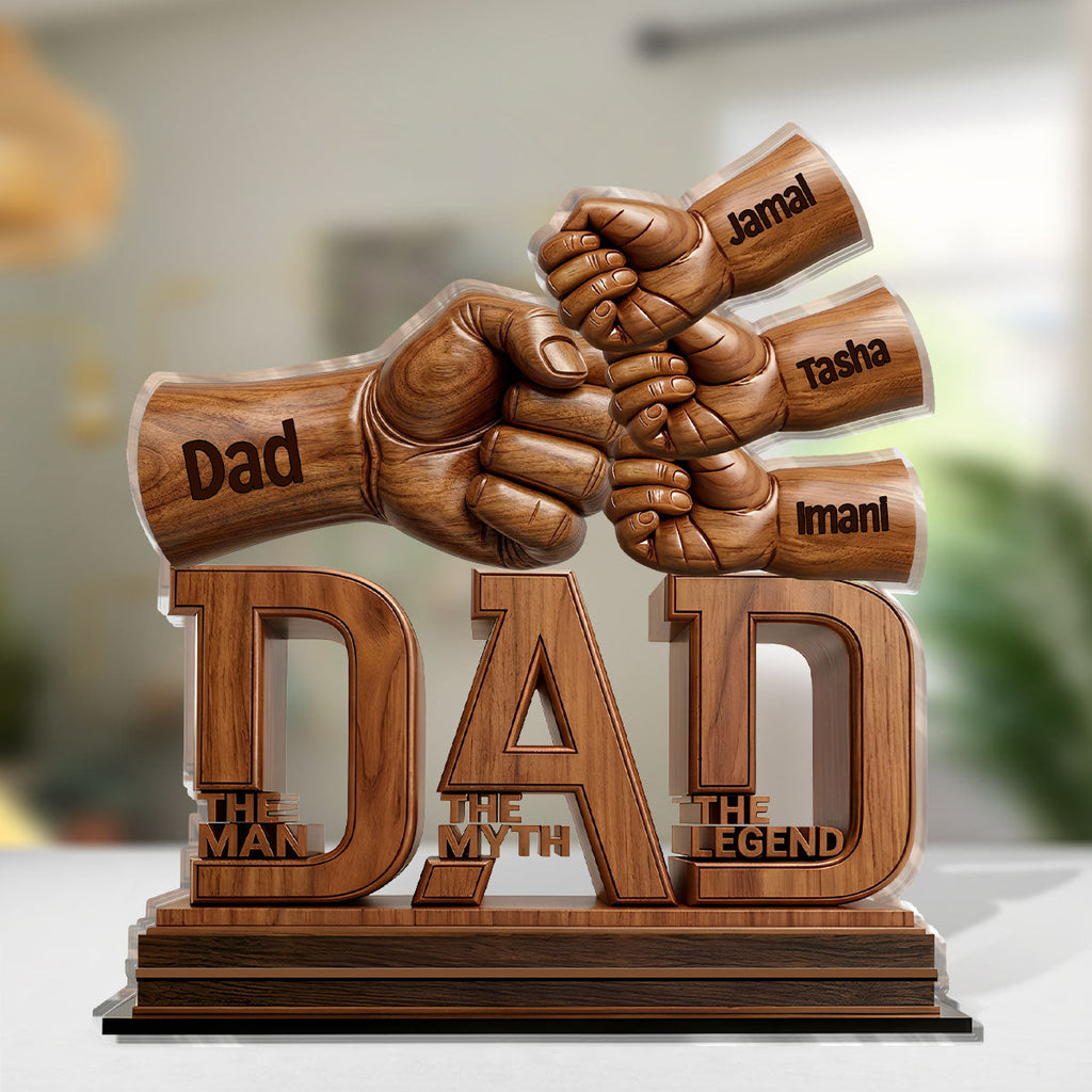 Dad The Man The Myth The Legend - Personalized Custom Shaped Acrylic Plaque